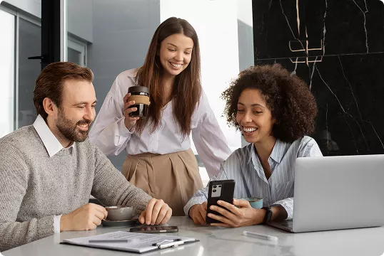 people during coffee time in office